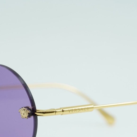FINAL PRICE NEW VERSACE VE2244 100269 ROUND VIOLET SUNGLASSES - Picture 3 of 10